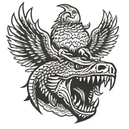 A Bear Eagle Gator Shark Tiger