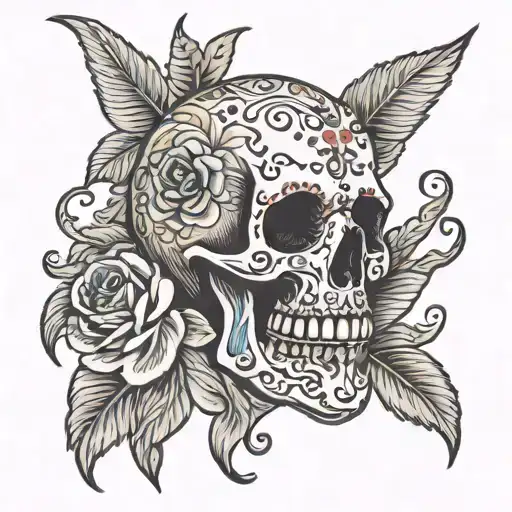 Skull With La Llorona