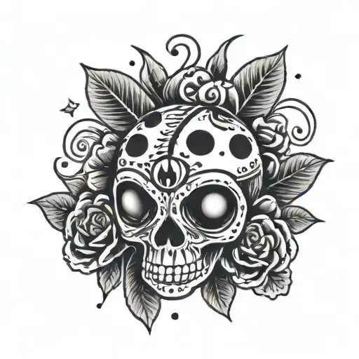 Lady Bug On Sugar Skull