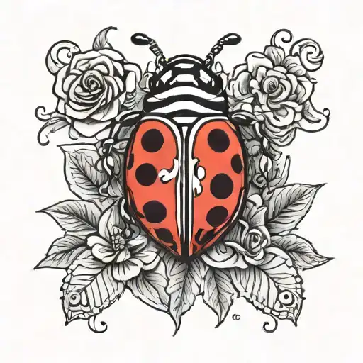 Lady Bug On Sugar Skull