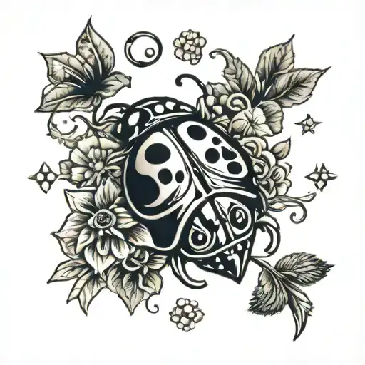 Lady Bug On Sugar Skull