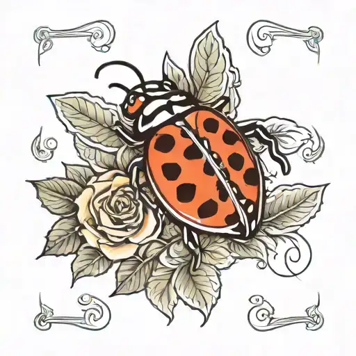 Lady Bug On Sugar Skull