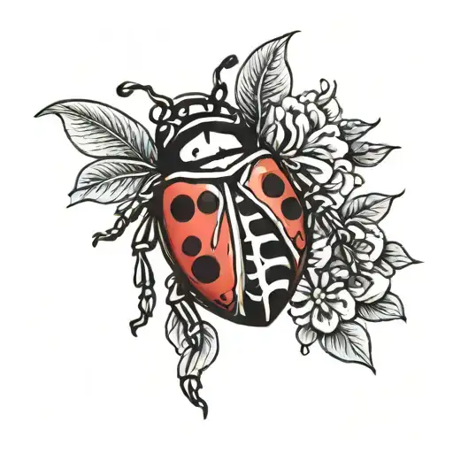 Lady Bug On Sugar Skull