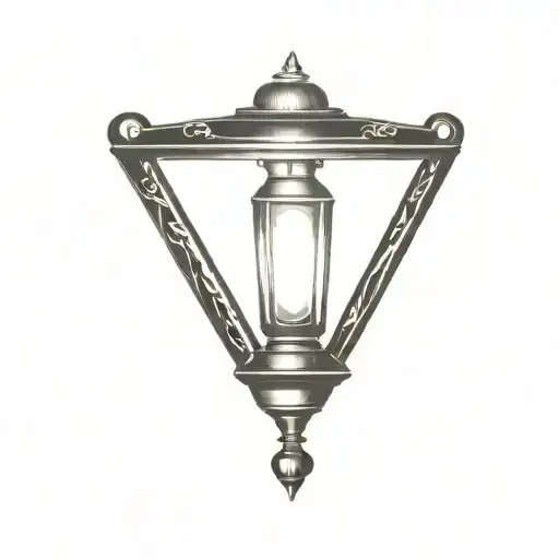 Cherub And Lantern Shining Light