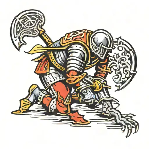 Christian Knight Kneeling