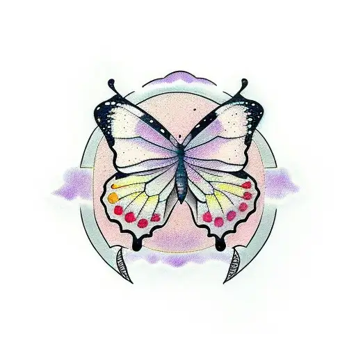 Butterfly With A Moon