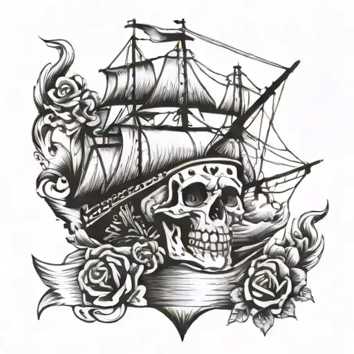 Ship And Skull