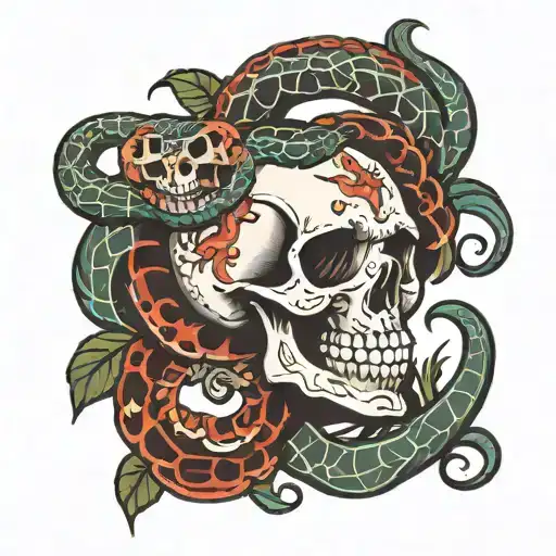 Skull And Snake