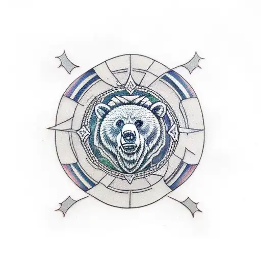 Bear With Scottish Gaelic Patterns