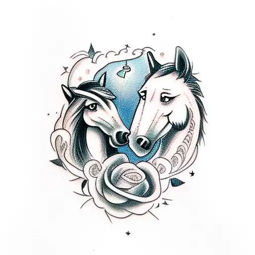 Horse And Wolf Embraced