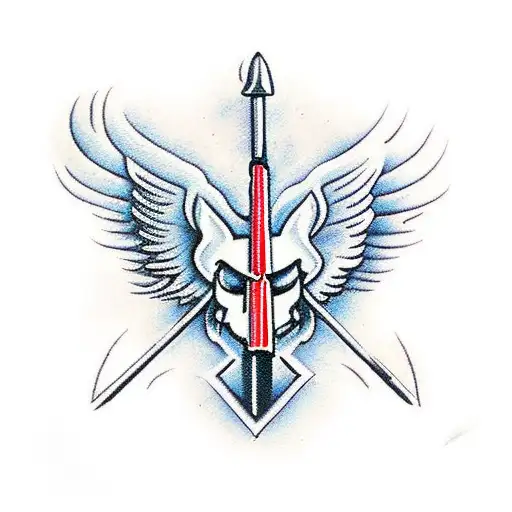 Guardian Angel On Horseback Shooting Ak47 At Demons