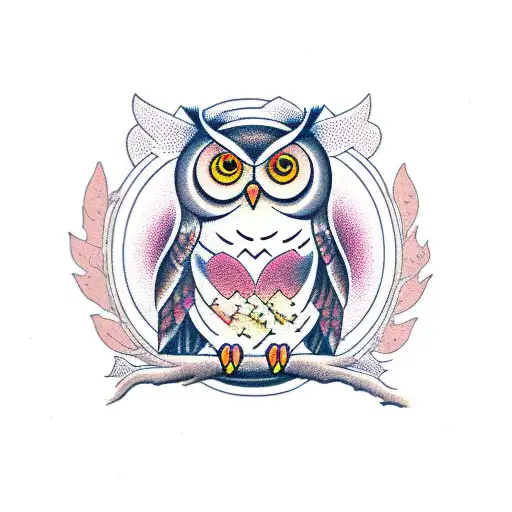 Owl And Sakura