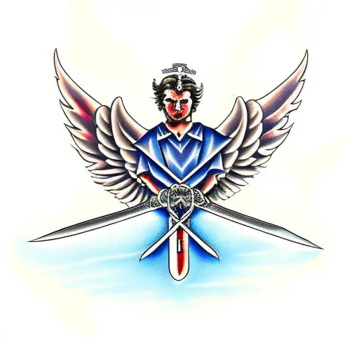 Sword With Angel And Devil Wings