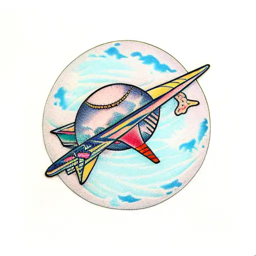 Beach Moon Paper Plane