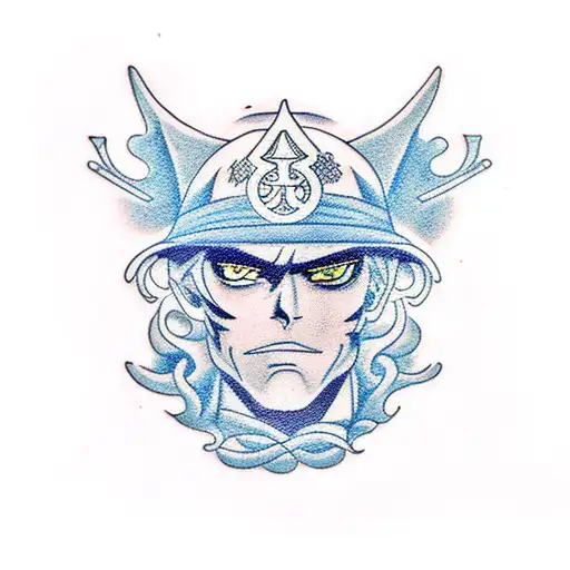 Traditional Tattoo Of A Dark Anime Scene