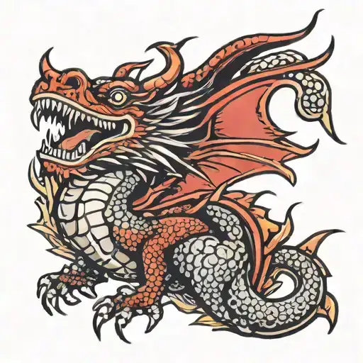 Funny Red Dragon