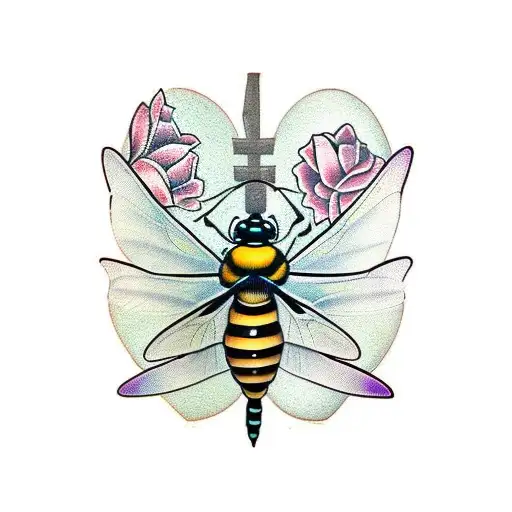 Dragonfly With A Bumblebee