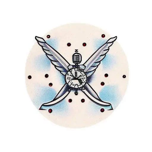 A Dagger Through A Time Piece That Says Time Heals Nothing