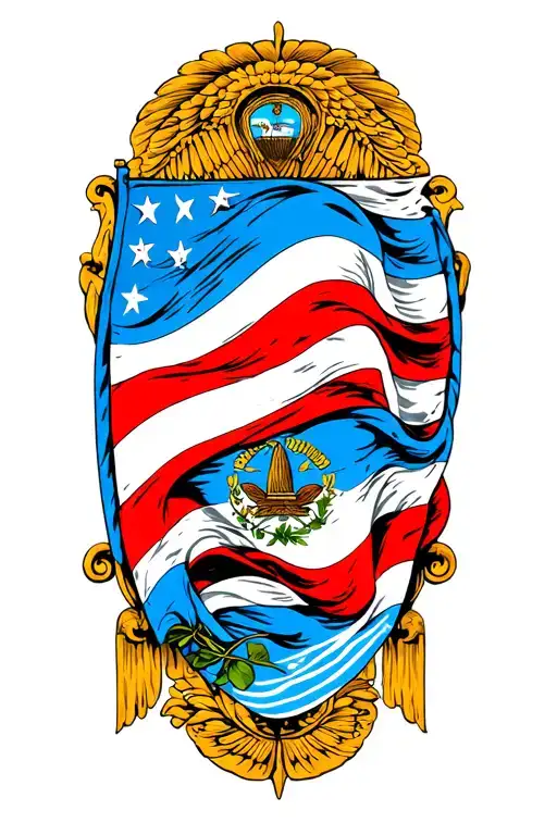 El Salvador Flag Waving