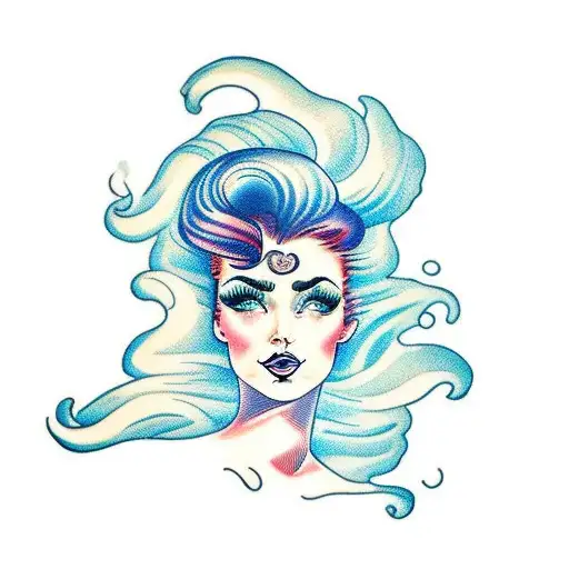 Woman With Ocean Hair