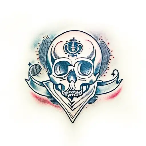 Bell Whit Skull And Belt