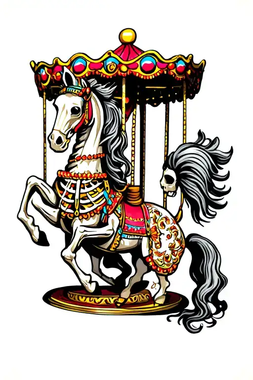 Carousel Skeleton Horse