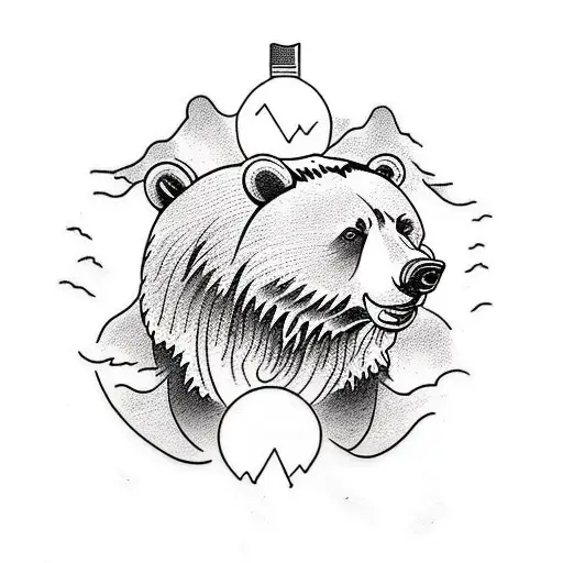 Bear Whit Sons Rise Anda Mountain