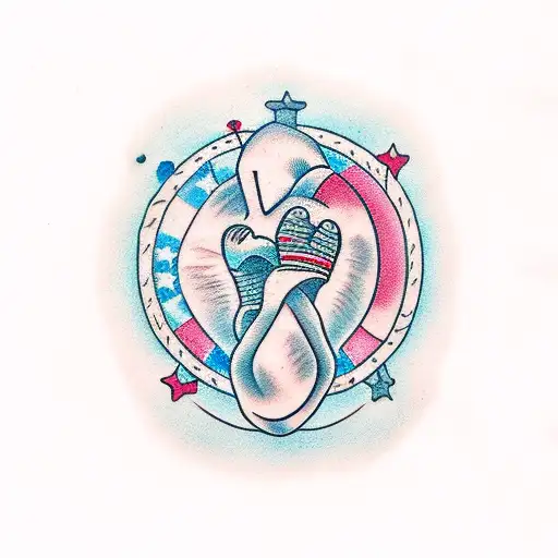 Baby Foot Heart Quaternary Knot