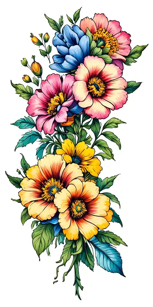 Birth Flowers Intertwined