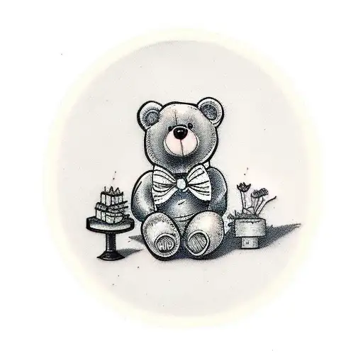 Teddy Bear Sitting Under A Tree