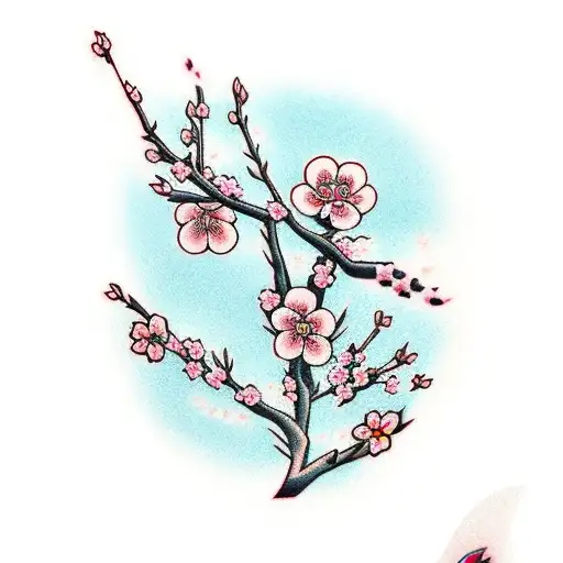 Cherry Blossom With Dove