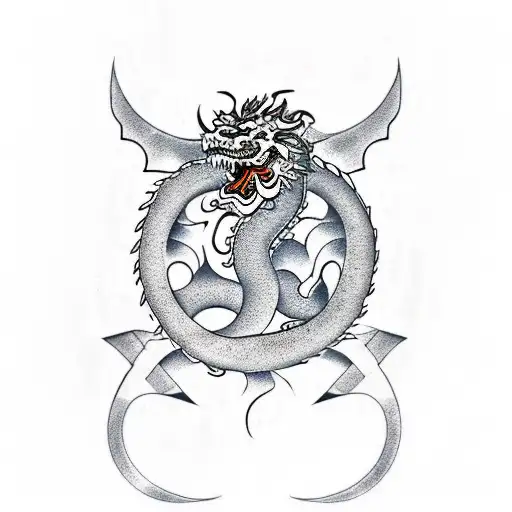 Chinese Characters Dragon Tiger Bull Together