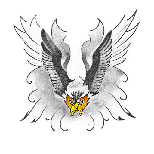 Eagle Upper Back Neck Traditional Minimalist Indian Style