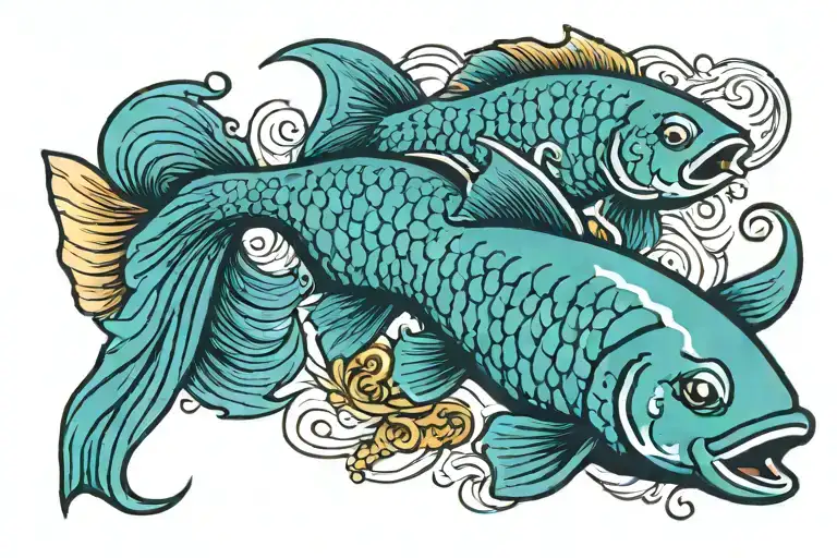 Pisces Fish Swimming