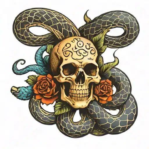 Skull And Snakes