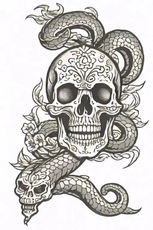 Skull And Snakes