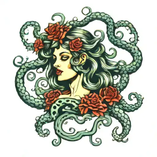 Medusa Gorgon Cries Blood