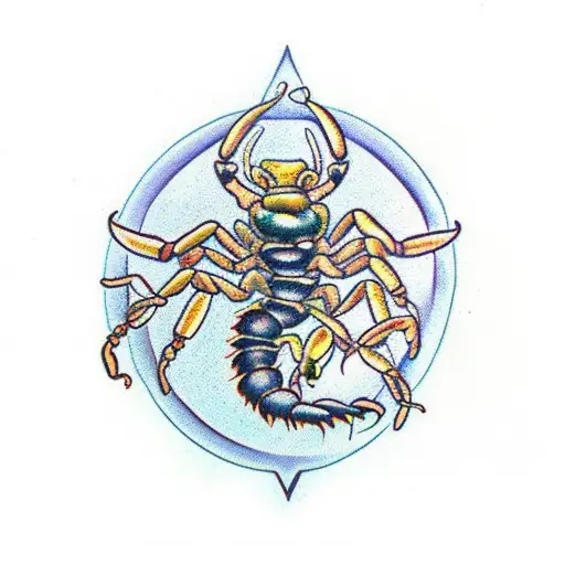 Scorpion With Scorpio Symbol In Tail
