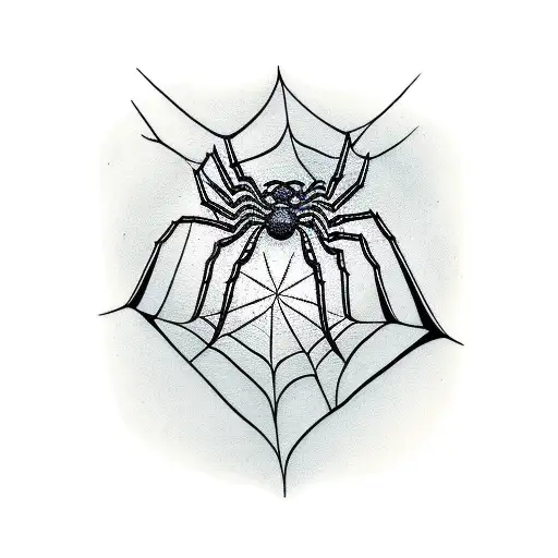 Spider With Spiderweb And A Mexican Lady