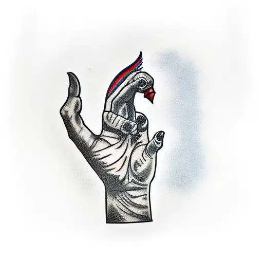 Hand Reaching Out To Cardinal