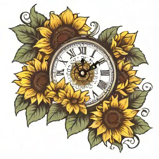 Sunflower Clock