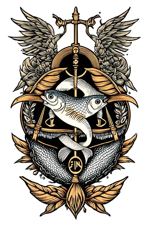 Arm Band With Libra Sign With Pisces