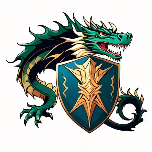 Dragon With Shield