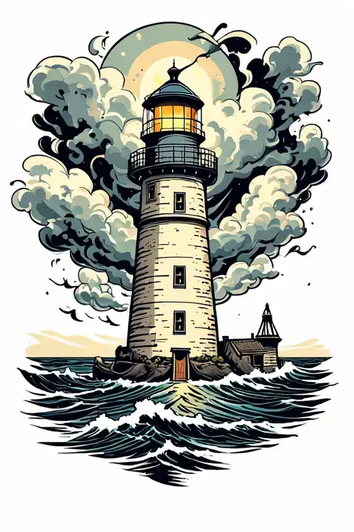 Storm On Lighthouse