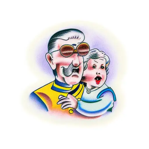 Grandparents Riding In A Car