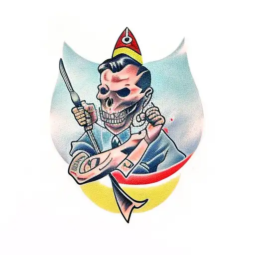 Sport Guy With Knife