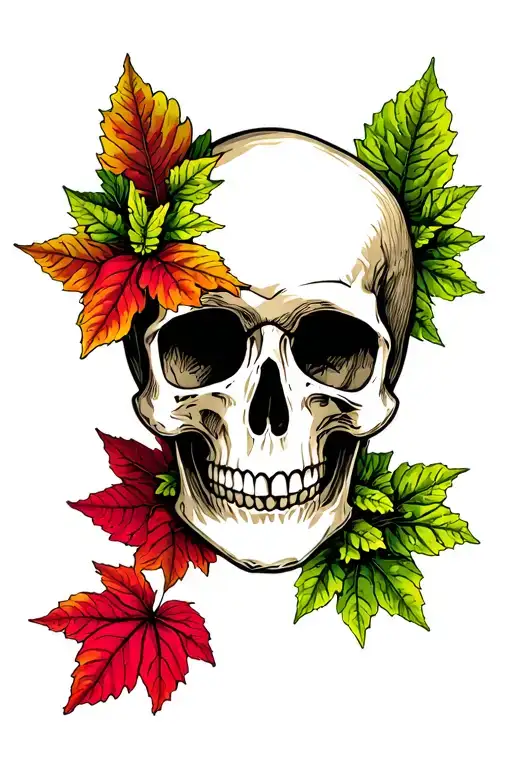 Coleus With Skull