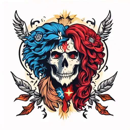 Leg Tattoos Good Vs Evil