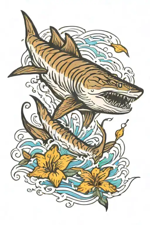 Tiger Shark Swimming