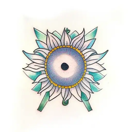 Sunflower With Cross